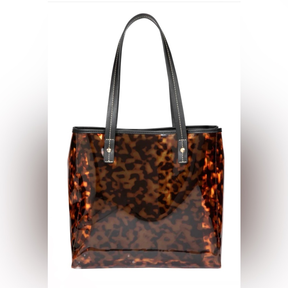 Stephanie Johnson Miami Clearly Tortoise Piper Tote/bag in bag - NWT - Picture 4 of 16